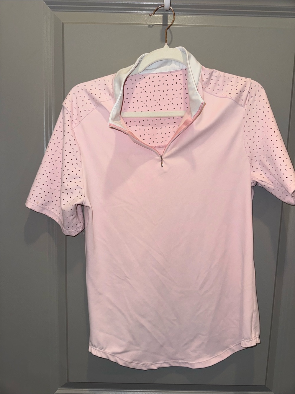 Free ride Light Pink Short sleeve show shirt